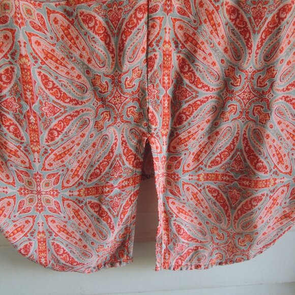 Nordstrom Sanctuary Coral Print Sleeveless Top M - Picture 8 of 10